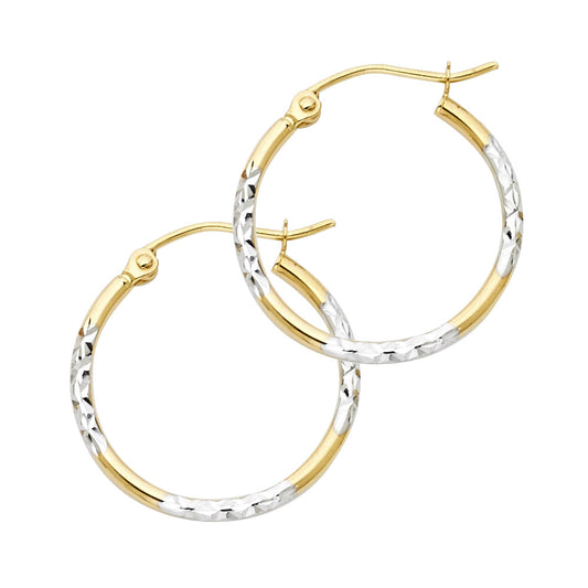 Hoop Earrings  - 14K Gold - ER965