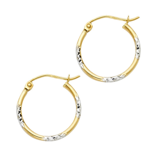 Hoop Earrings  - 14K Gold - ER966