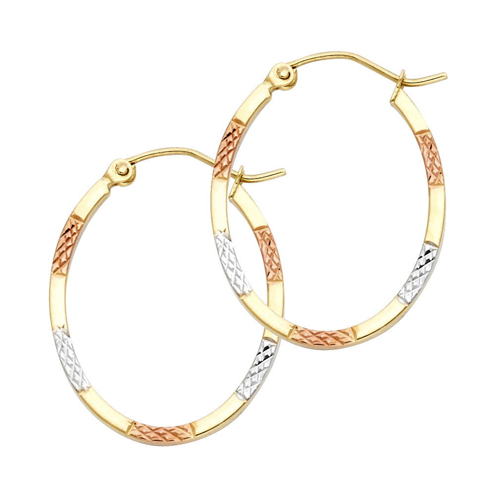 Hoop Earrings  - 14K Gold - ER967