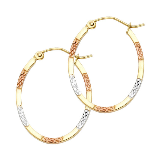 Hoop Earrings  - 14K Gold - ER967