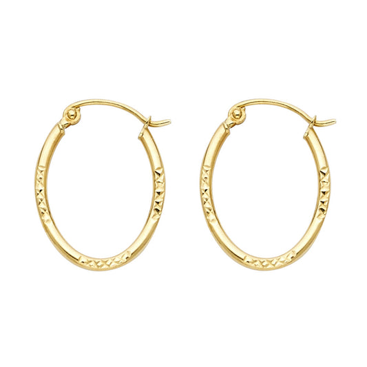 Hoop Earrings  - 14K Gold - ER968