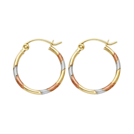 Hoop Earrings  - 14K Gold - ER969