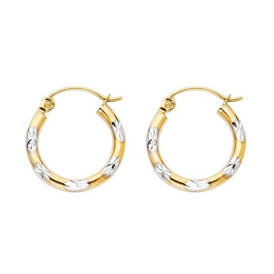 Hoop Earrings  - 14K Gold - ER970