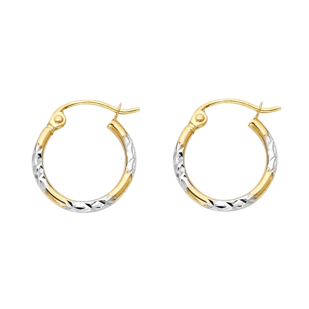 Hoop Earrings  - 14K Gold - ER971