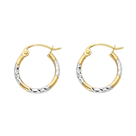 Hoop Earrings  - 14K Gold - ER971