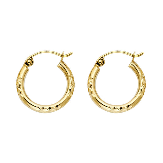 Hoop Earrings  - 14K Gold - ER974