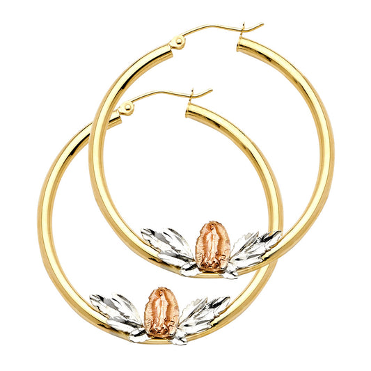 Hoop Earrings  - 14K Gold - ER975