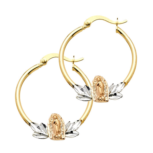 Hoop Earrings  - 14K Gold - ER977