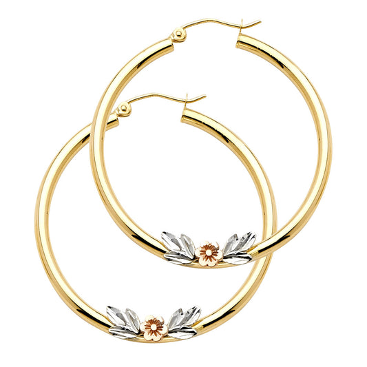 Hoop Earrings  - 14K Gold - ER979