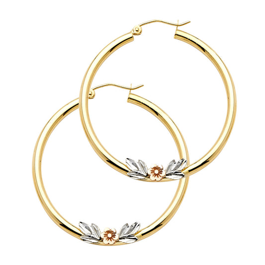 Hoop Earrings  - 14K Gold - ER980