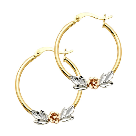 Hoop Earrings  - 14K Gold - ER981