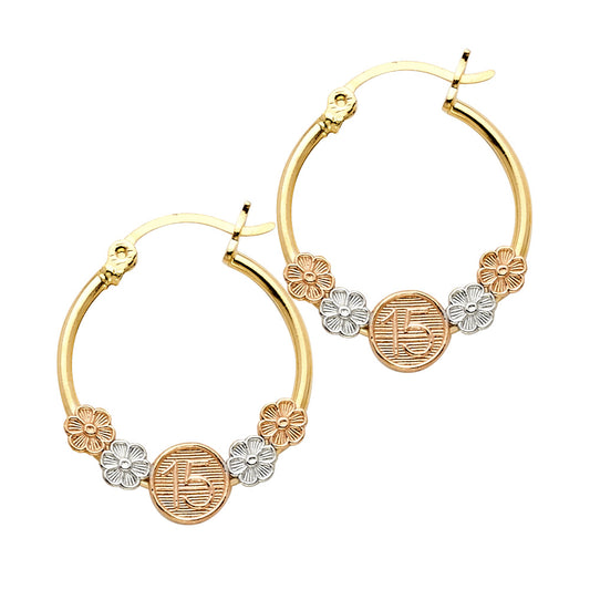 Hoop Earrings  - 14K Gold - ER985