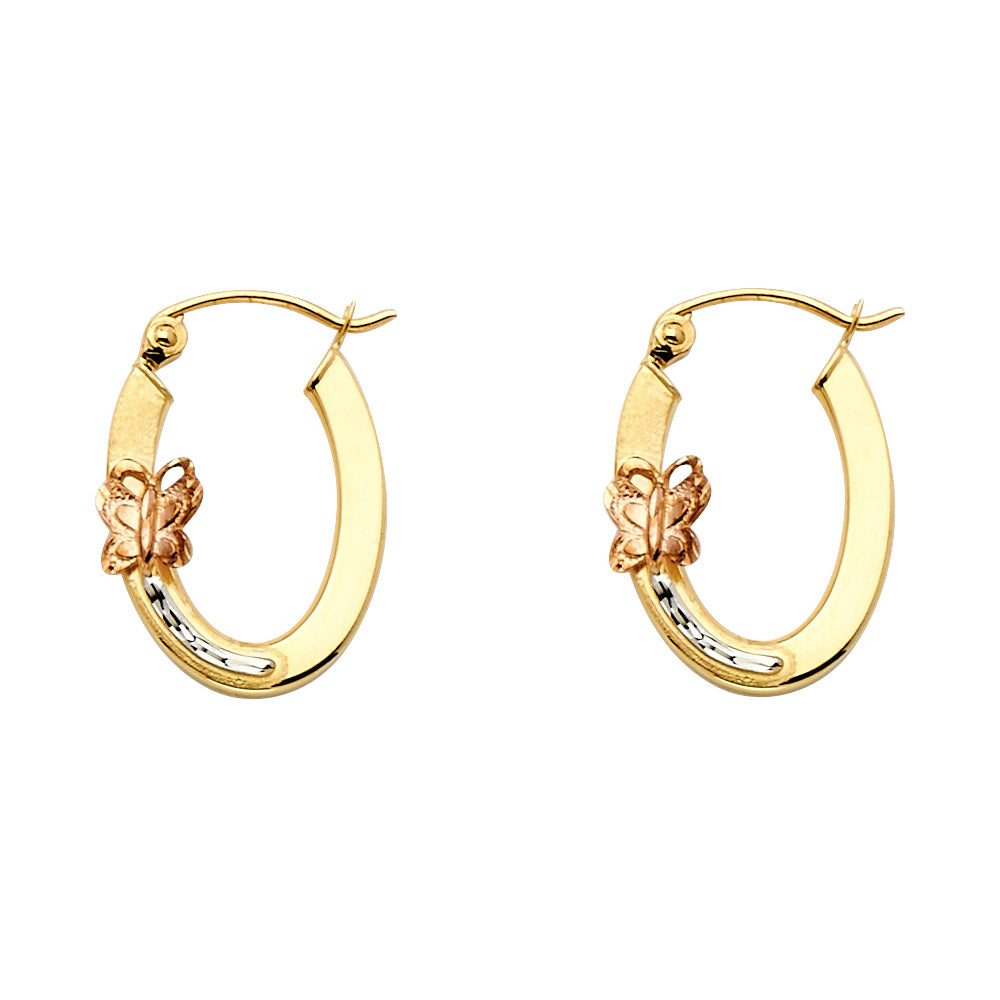 Hoop Earrings  - 14K Gold - ER986