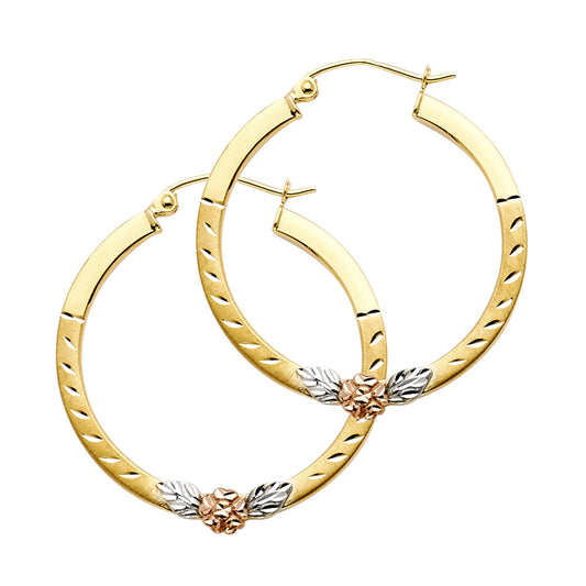 Hoop Earrings  - 14K Gold - ER987