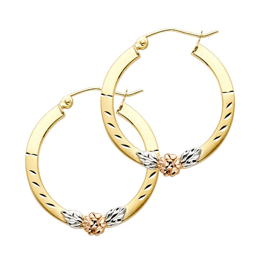 Hoop Earrings  - 14K Gold - ER988