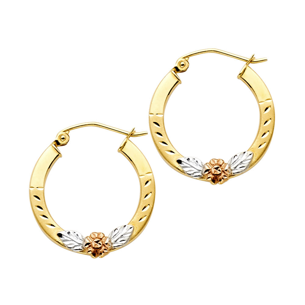 Hoop Earrings  - 14K Gold - ER989