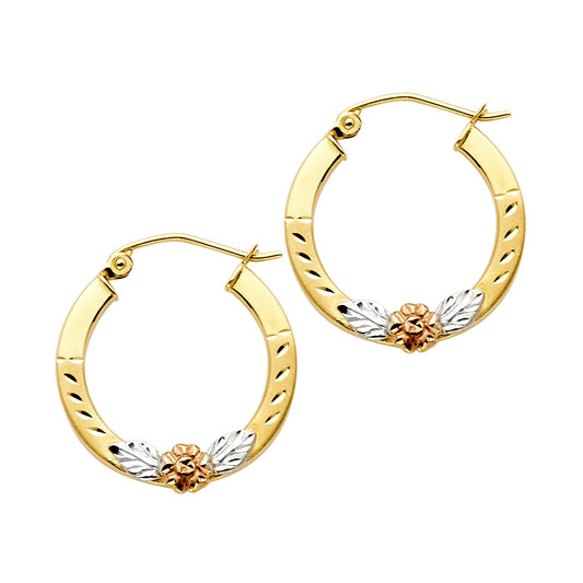 Hoop Earrings  - 14K Gold - ER989