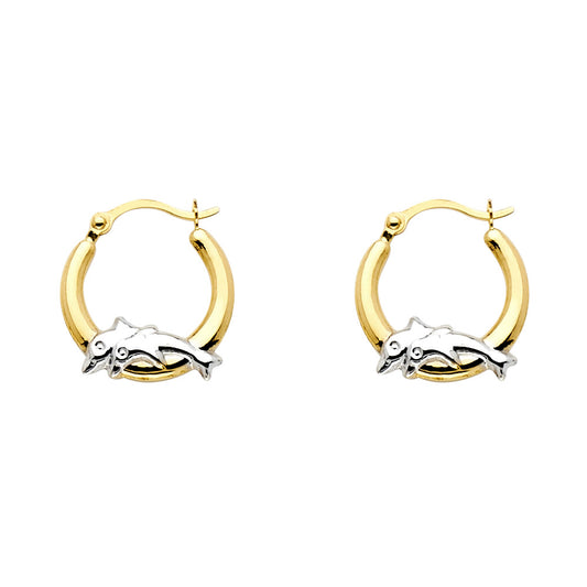 Hoop Earrings  - 14K Gold - ER990