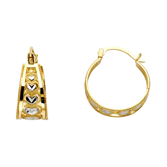 Hoop Earrings  - 14K Gold - ER994