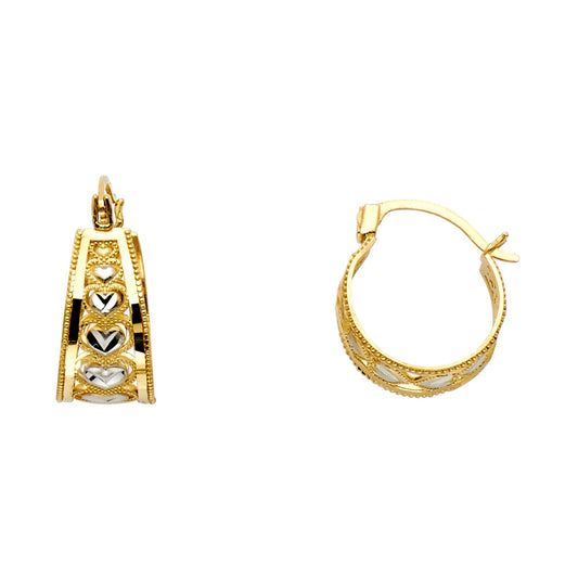 Hoop Earrings  - 14K Gold - ER995