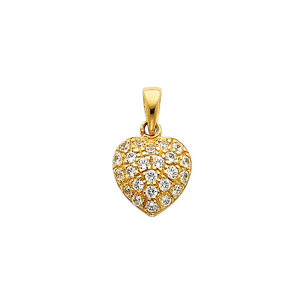 CZ Pendant & Earrings Sets - 14K GOLD - PT690, ER318