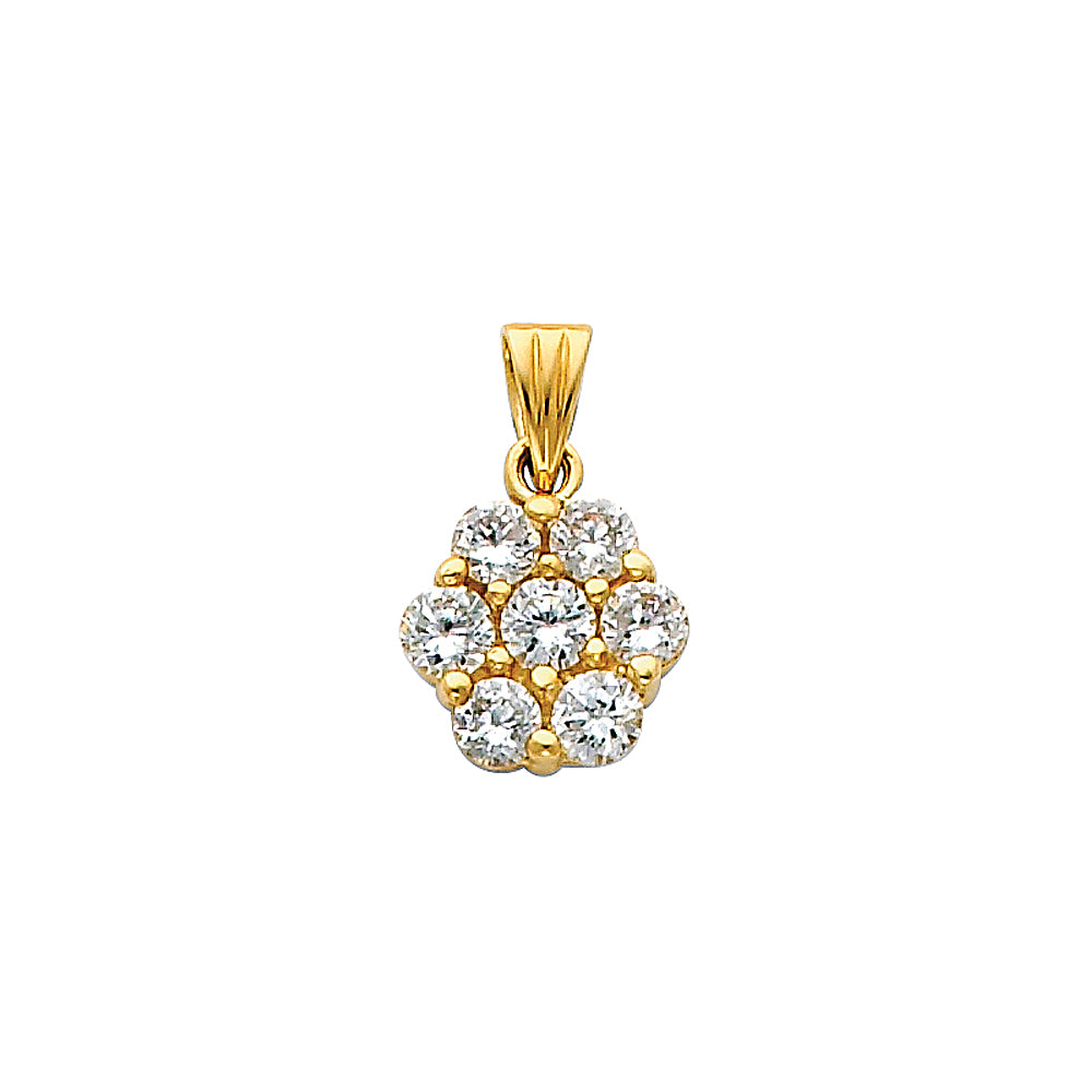 CZ Pendant & Earrings Sets - 14K GOLD - PT693, ER321, ER322