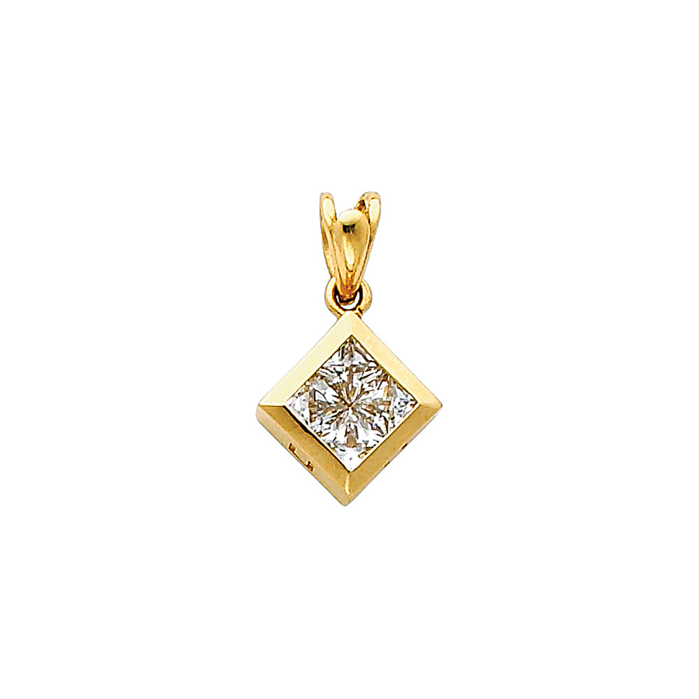 CZ Pendant & Earrings Sets - 14K GOLD - PT695, ER325, ER326