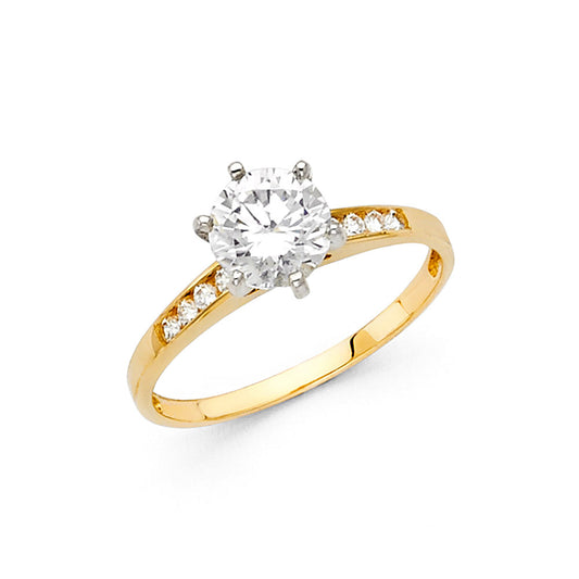 CZ Engagement Rings - 14K Gold - RG10