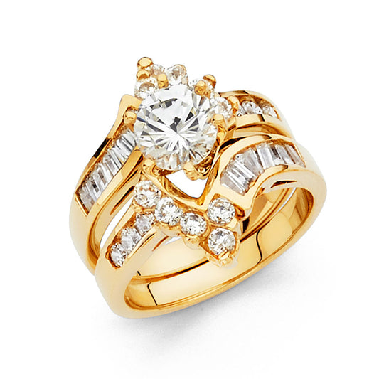 CZ Engagement Rings - 14K Gold - RG1044