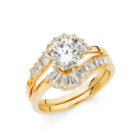 CZ Engagement Rings - 14K Gold - RG1046