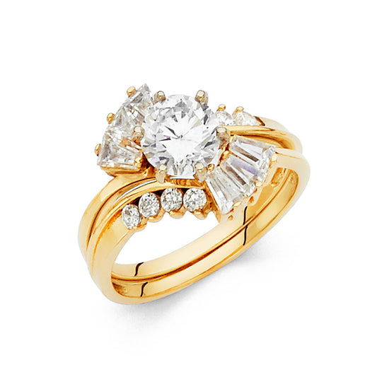 CZ Engagement Rings - 14K Gold - RG1047