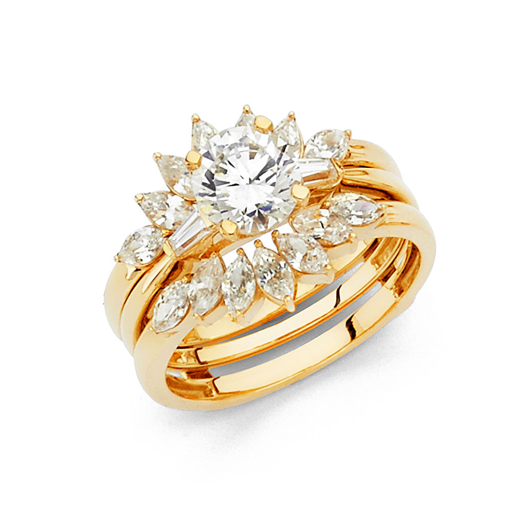 CZ Engagement Rings - 14K Gold - RG1050