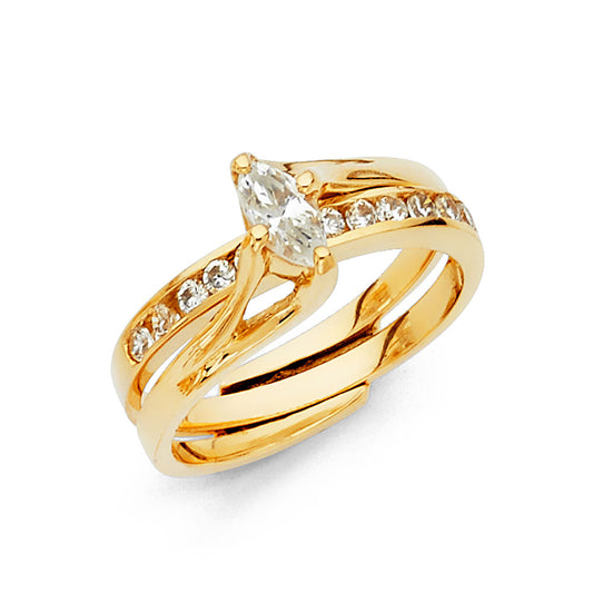 CZ Engagement Rings - 14K Gold - RG1055