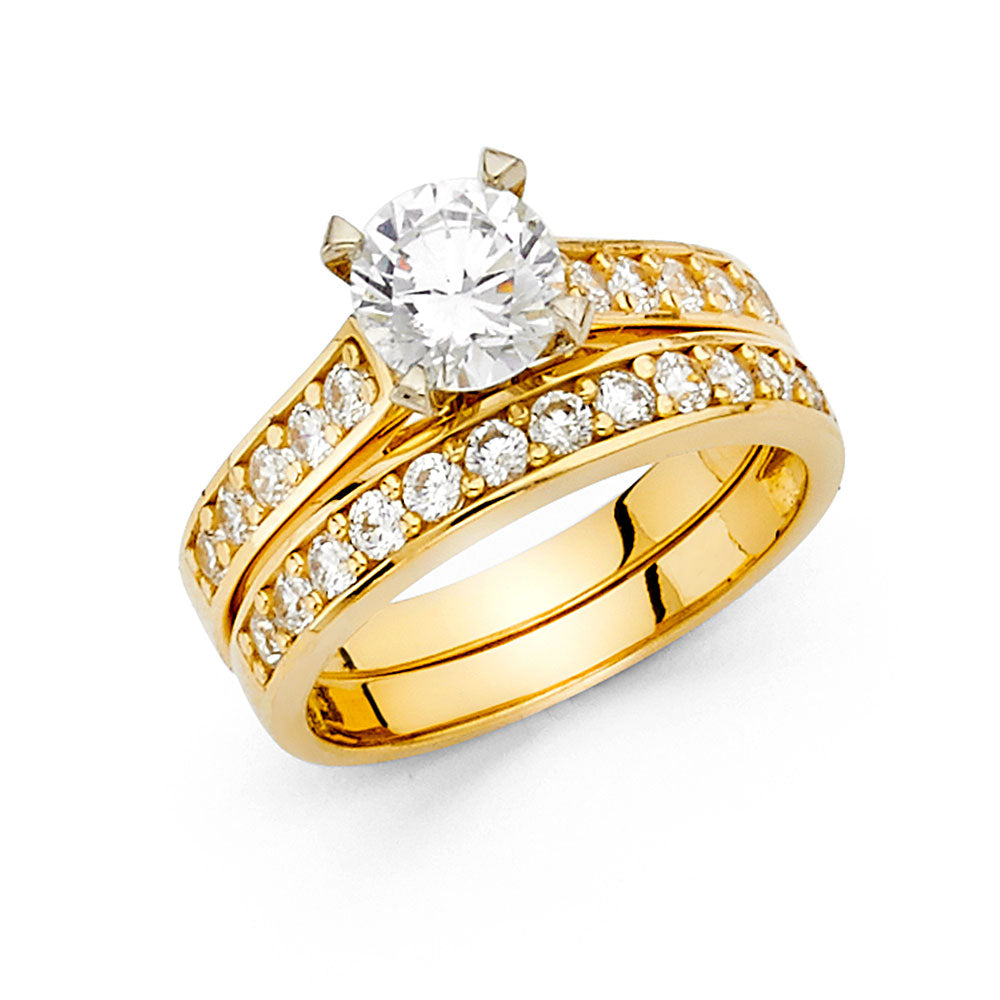 CZ Wedding Duo Sets- 14K - RG1084