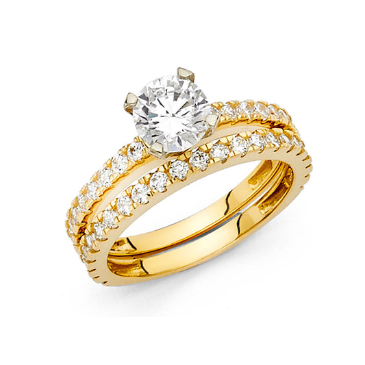 CZ Wedding Duo Sets- 14K - RG1094