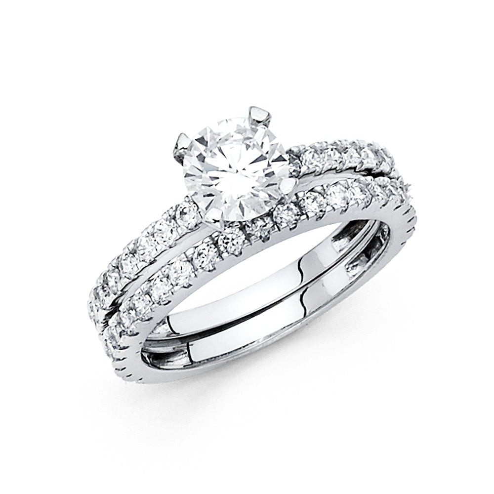 CZ Wedding Duo Sets- 14K - RG1096