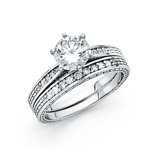 CZ Wedding Duo Sets- 14K - RG1100