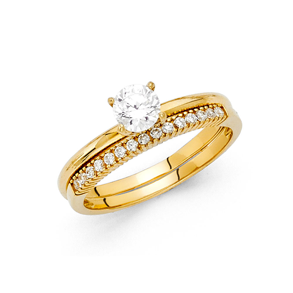 CZ Wedding Duo Sets- 14K - RG1109