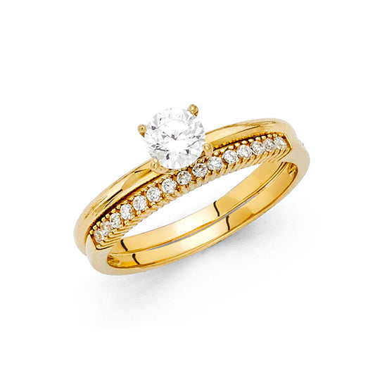 CZ Wedding Duo Sets- 14K - RG1109