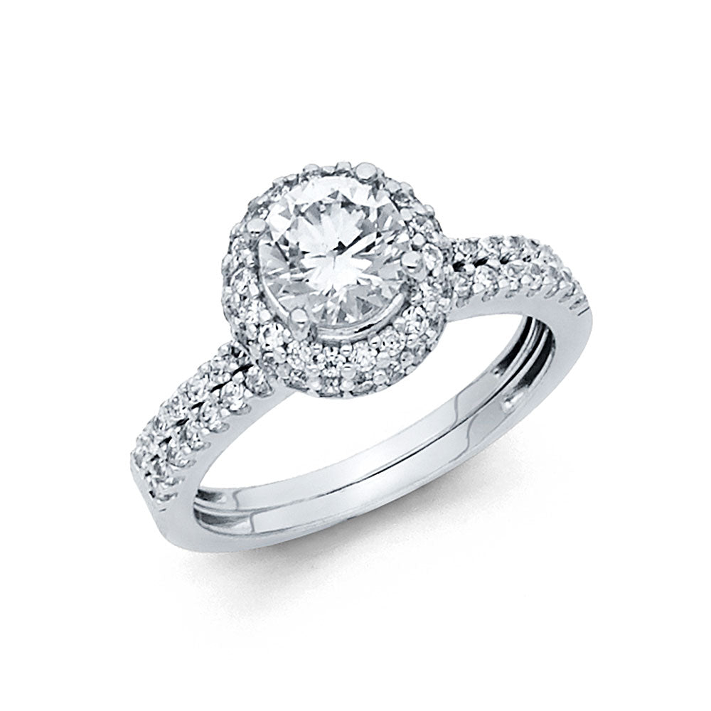 CZ Engagement Rings - 14K Gold - RG1124