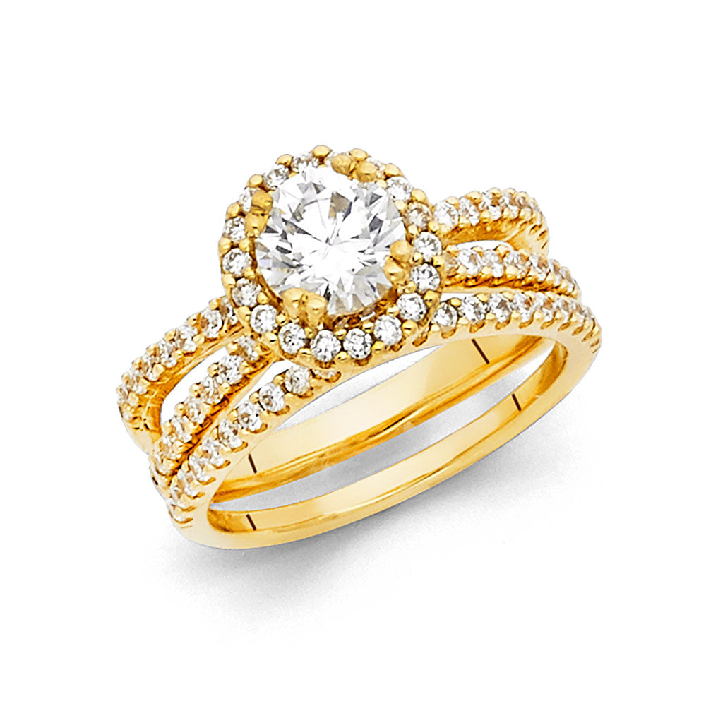 CZ Engagement Rings - 14K Gold - RG1128