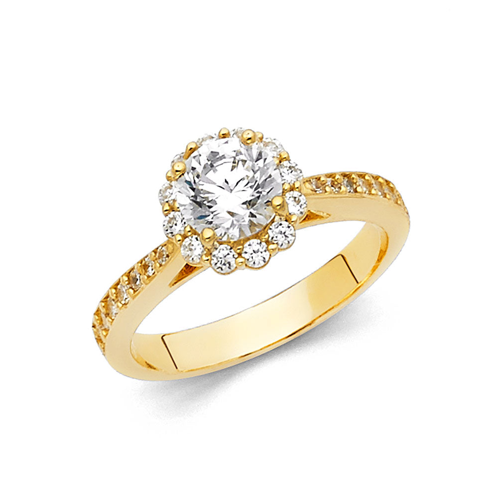 CZ Engagement Rings - 14K Gold - RG1138