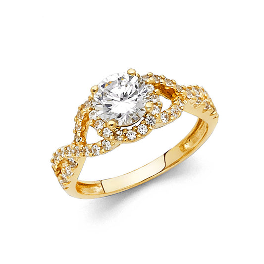 CZ Engagement Rings - 14K Gold - RG1140