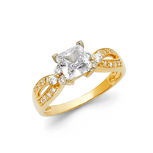 CZ Engagement Rings - 14K Gold - RG1142