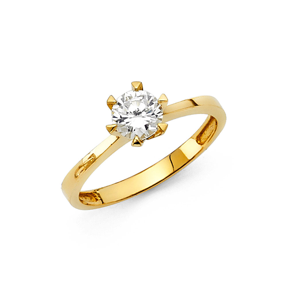 CZ Engagement Rings - 14K Gold - RG1158