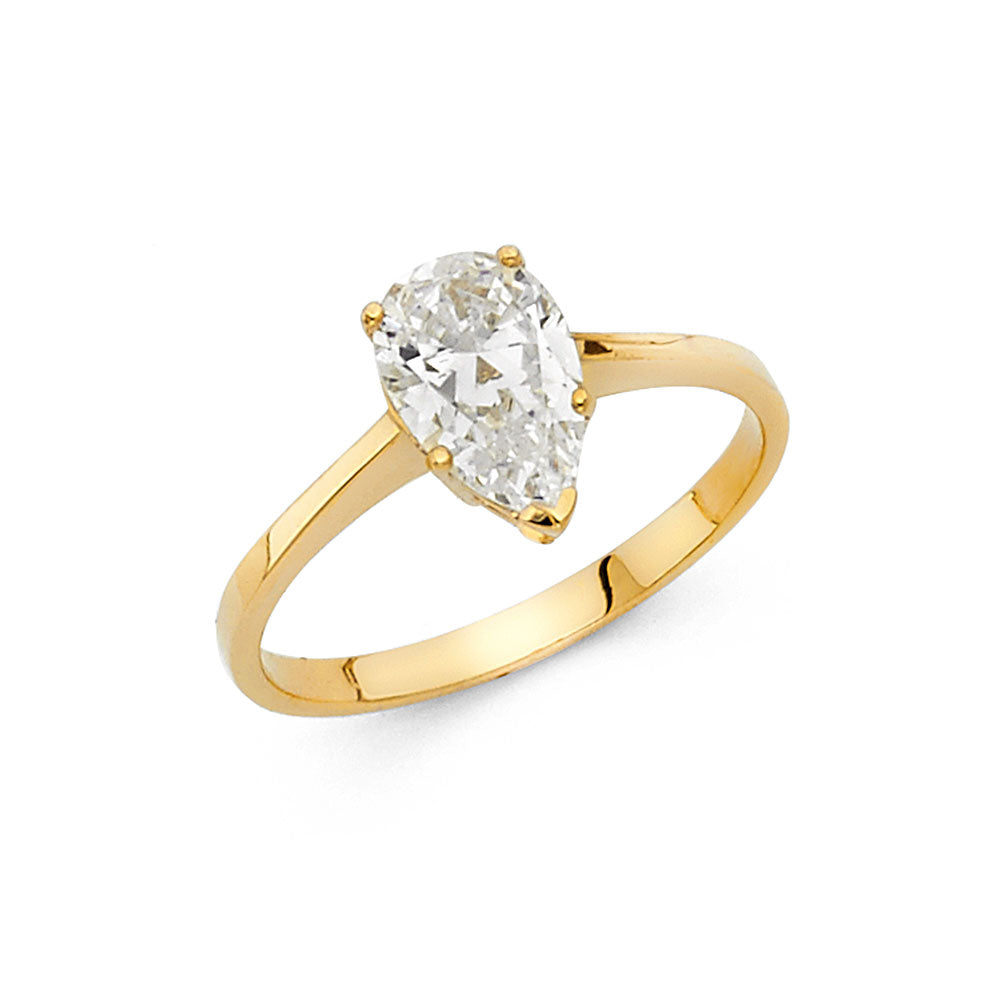 CZ Engagement Rings - 14K Gold - RG1174