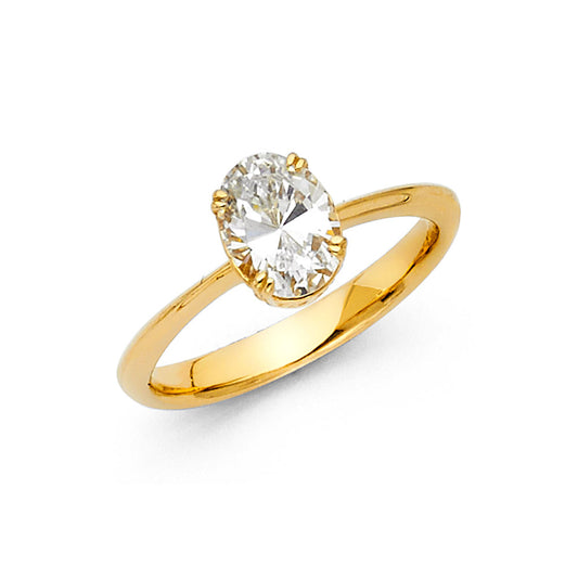 CZ Engagement Rings - 14K Gold - RG1178