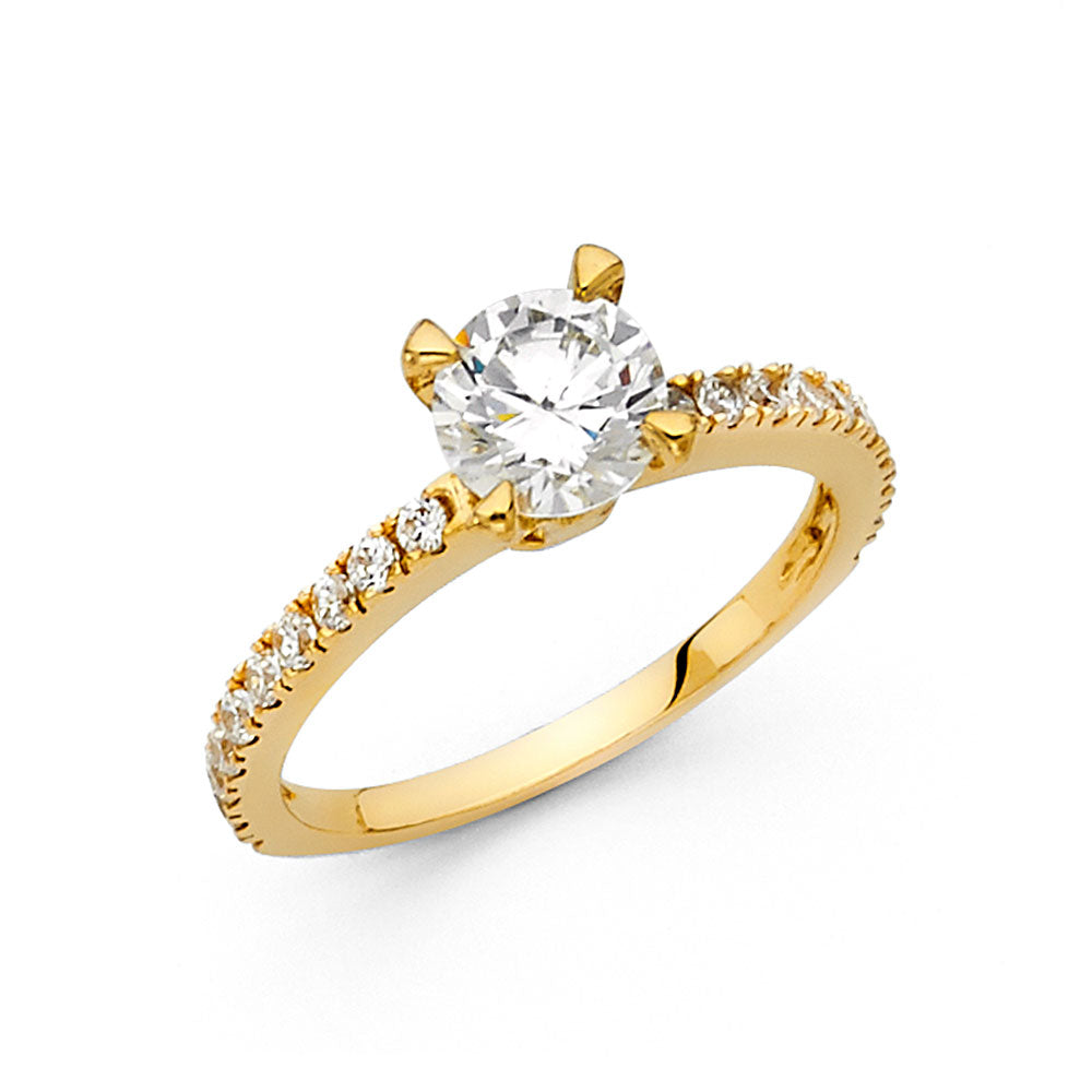 CZ Engagement Rings - 14K Gold - RG12