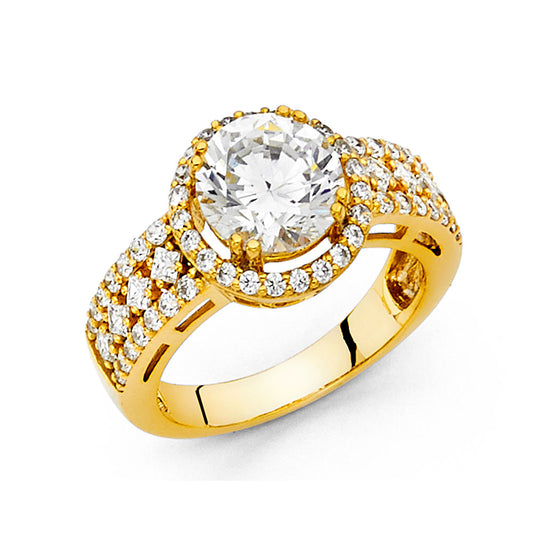 CZ Engagement Rings - 14K Gold - RG1204