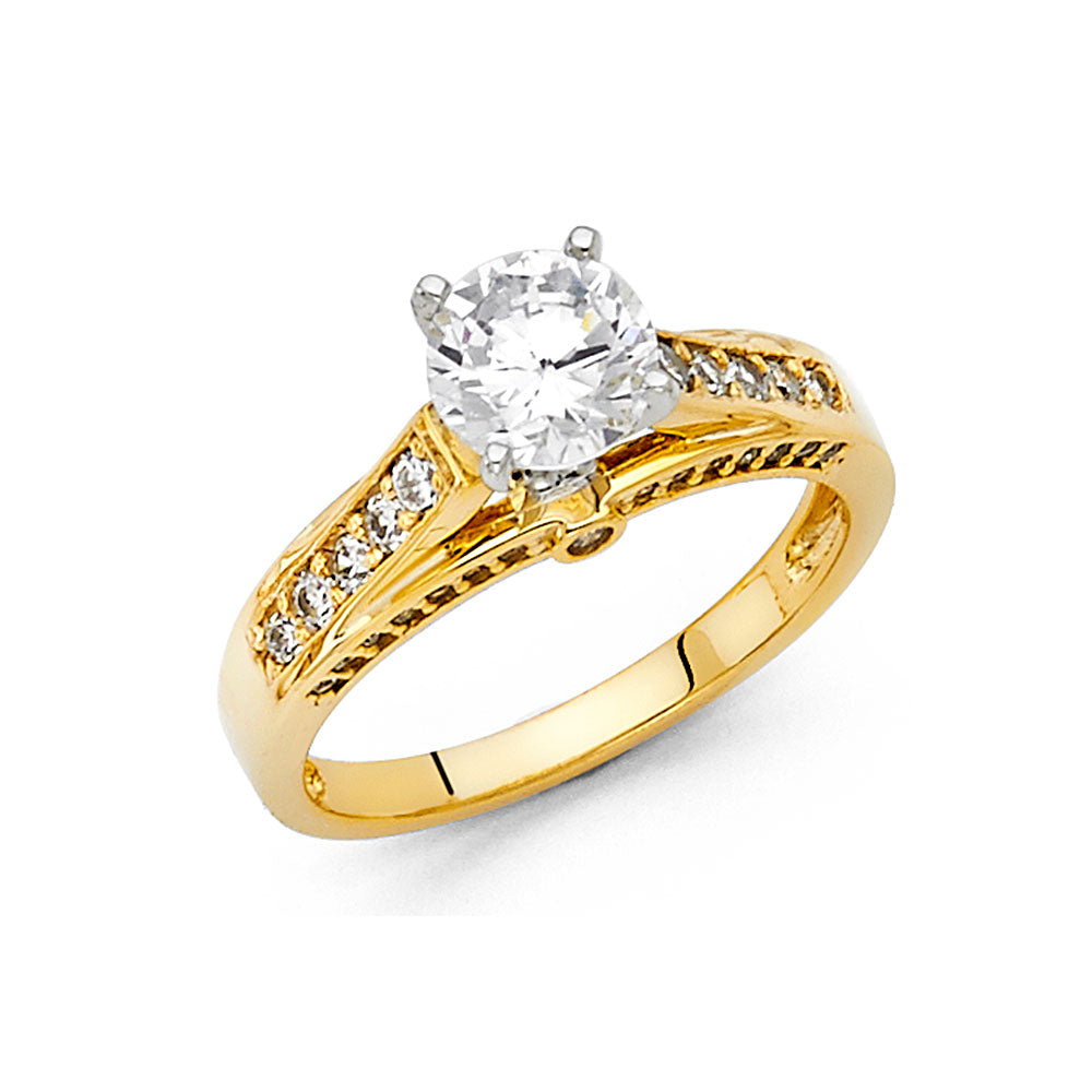 CZ Engagement Rings - 14K Gold - RG1212